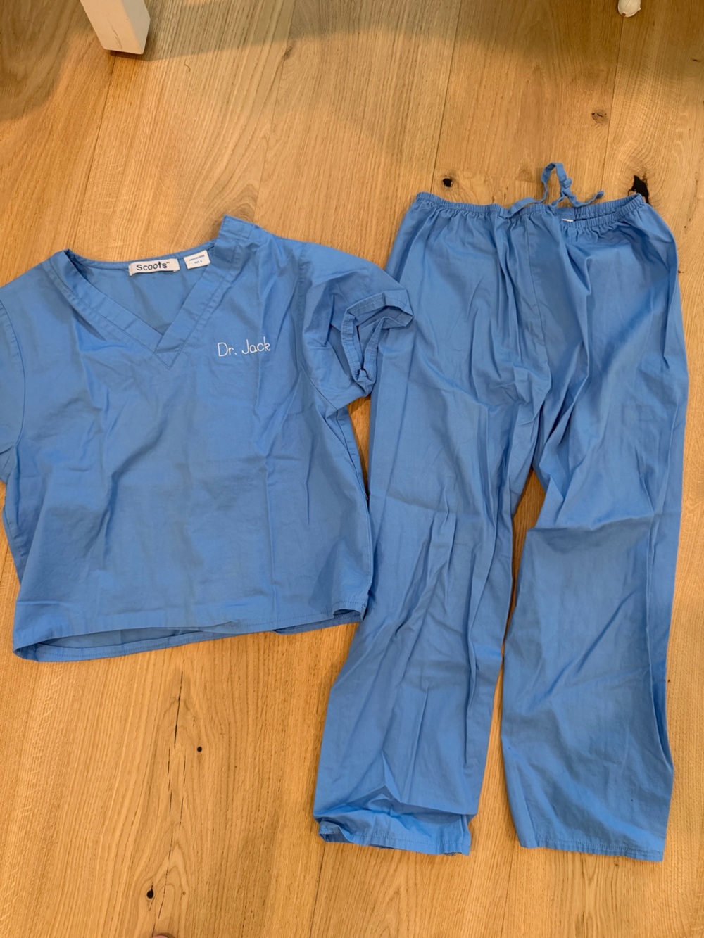 Kids Doctor Scrubs Halloween Costume Size 6 Fits 5/6 Dr. Jack Personalization
